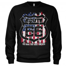 Teplé motorkářské tričko dl. rukáv Route 66 America Sweatshirt Teplé motorkářské tričko dl. rukáv Route 66 America Sweatshirt