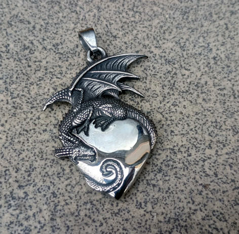 Přívěsek chirurgická ocel DRAK Gothic Dragon Heart  