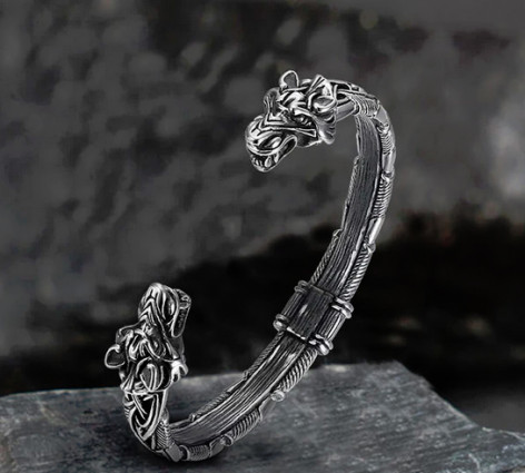 Náramek nerezová ocel VIKING Wolf Torc  