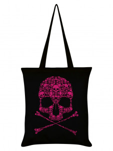 Plátěná taška Tote bag Pink Skull