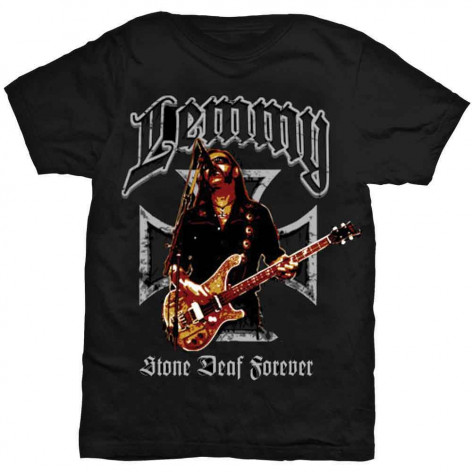 Tričko LEMMY Motörhead - Iron Cross Stone Deaf - Rock Off LEMTS03MB   