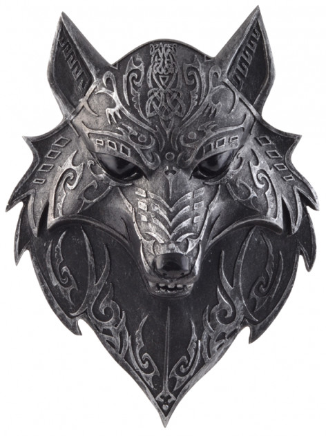 Reliéf vlk Gothic Wolf Wall Plaque  