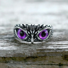OCELOVÝ PRSTEN SOVA Purple eyes