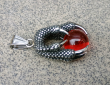 Přívěsek chirurgická ocel DRAK Vintage Dragon Claw RED  