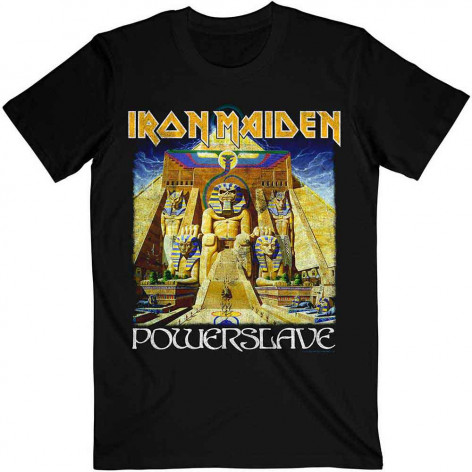 Tričko pánské Iron Maiden - Powerslave World Slavery Tour BL - ROCK OFF IMTEE129MB  