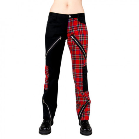 Kalhoty Freak Pants Tartan RED  