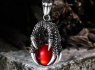 Přívěsek chirurgická ocel DRAK Vintage Dragon Claw RED  