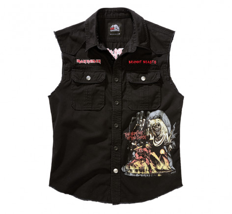 Košile bez rukávu BRANDIT - Iron Maiden Vintage Shirt sleeveless NOTB  